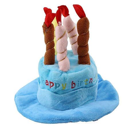 Kaisir Dog Birthday Hat With Cake And Candles Design Party Costume