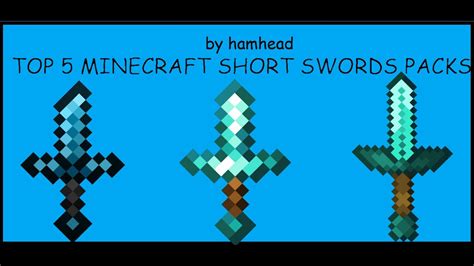 Top 5 Minecraft Short Swords Texture Packs Youtube