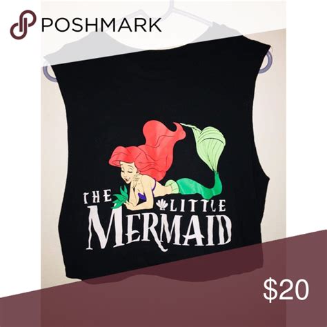 Disneys The Little Mermaid Crop Top 🧜‍♀️ 🌊 Little Mermaid Shirt