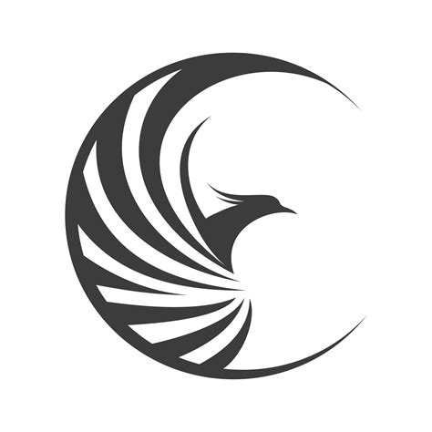 Simple Bird Logo With Circular Wings 15733590 Vector Art At Vecteezy