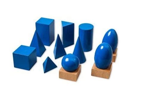 Geometric Solids Robust Stained Finish By Amazing Child Montessori