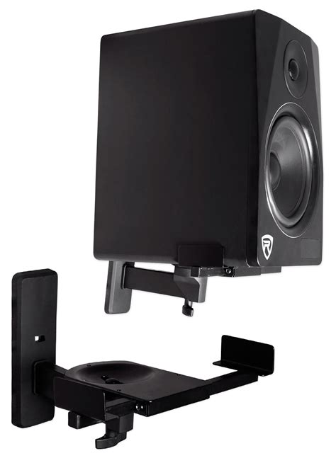 Pair Rockville Rhsb8 Wall Mount Swivel Home Theater Bookshelf Speaker