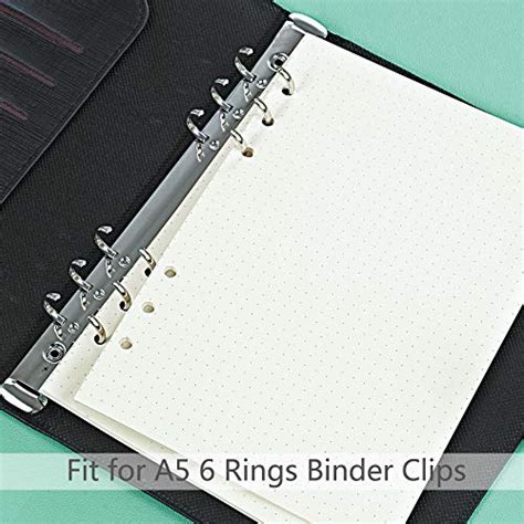 135 Sheets Planner Refill Paper Dotted Inserts Paper A5 6 Holes Binder