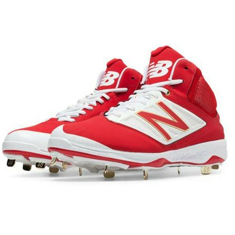 Original price $39.99 you save 25%. New Balance Metal Cleats Men's 4040v3 Mid-Cut Red White sz ...