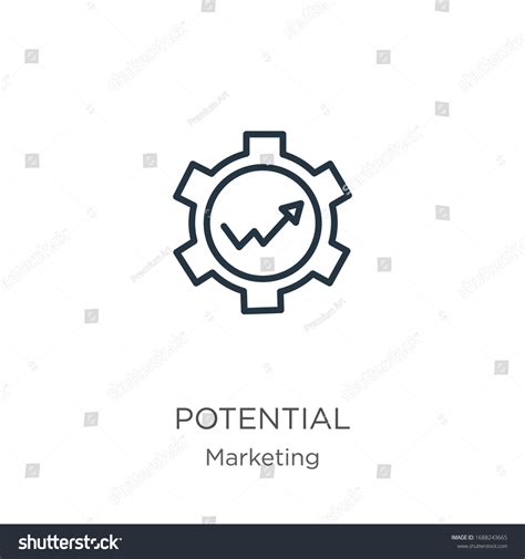 Potential Icon Thin Linear Potential Outline Stock Vector Royalty Free