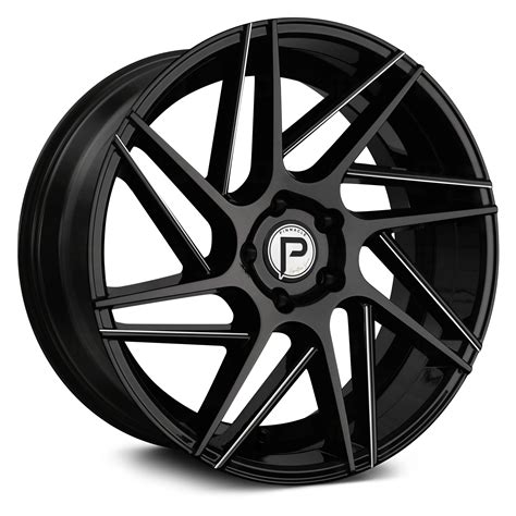 Pinnacle® Swerve Wheels Gloss Black With Milled Accents Rims
