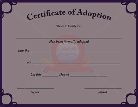 Simply fill out the following. Free Printable Adoption Papers Fake Adoption Certificate ...