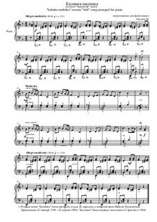 Free sheet music pdf download. Kalinka-malinka von folklore - Gratis-Download von MusicaNeo