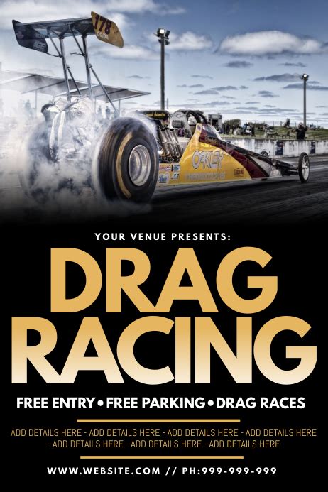Drag Racing Poster Template Postermywall