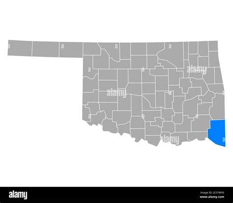 Map Of Mccurtain In Oklahoma Stock Photo Alamy