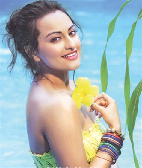 Sonakshi Sinha Hot Cleavage Show In Pool E Paper Scan Tamil South