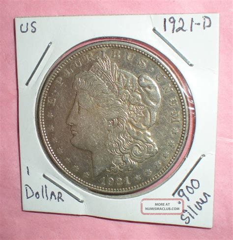 1921 D Morgan Silver One Dollar Coin 90 Silver Circulated