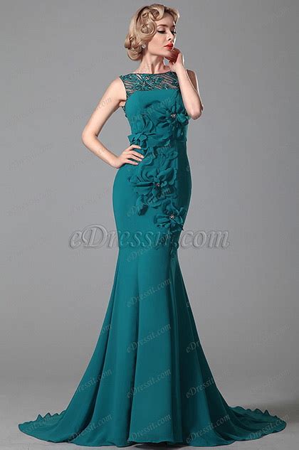 Stunning Sleeveless Floral Evening Gown Formal Dress 02150705