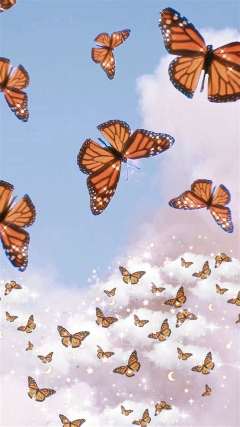 Butterfly Sky Butterfly Wallpaper Iphone Butterfly Wallpaper