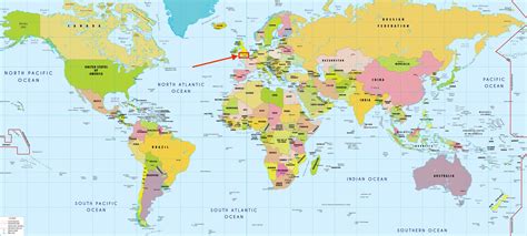 England is the largest and, with 55 million inhabitants, by far the most populous of the united kingdom's constituent countries. London on world map - London world map (England)