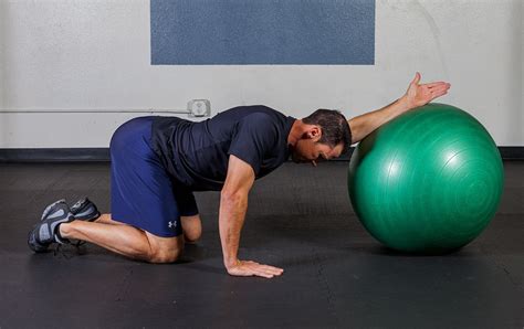 Single Arm Exercise Ball Lat Stretch A Very Good Static Stretching