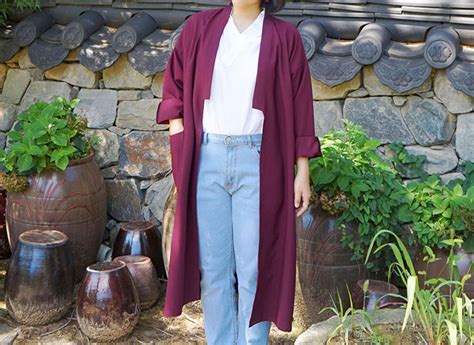 Hanbok Jacket Durumagi For Unisex Korean Modern Hanbok Daily Etsy