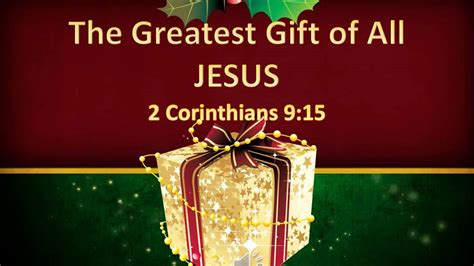 The Greatest Gift Of All Jesus YouTube