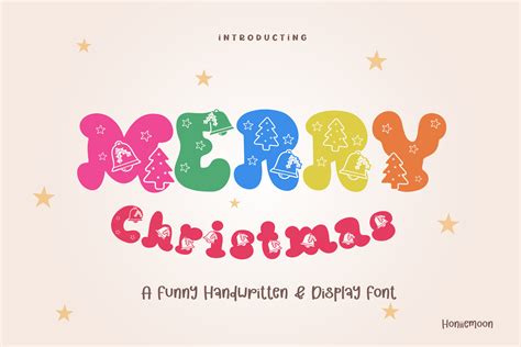 Merry Christmas Font By Honiiemoon · Creative Fabrica