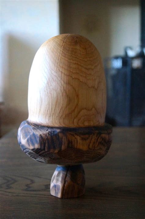 Hand Carved Oak Acorn Finial Make Me Something Special