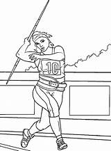 Javelin Thrower Olympic Olympische Lanceuse Javelot Maternal Olympiques Leichtathletik αναζήτηση Deporte Coloriages sketch template