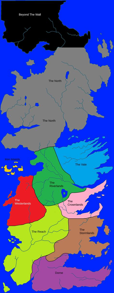 No Spoilers Regions Of Westeros V10 Westerosi Political Map