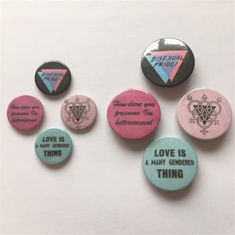 set of 4 bisexual pride lgbt bi pin badge buttons etsy