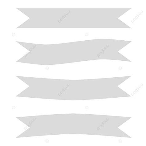 White Ribbon Banner Vector Art Png Gray Ribbon Banner Icon On White