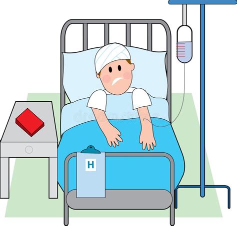 Man In Hospital Bed Stock Vector Illustration Of Sick 2707913