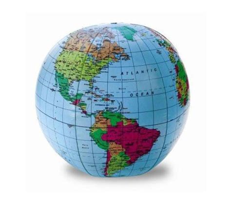 Inflatable World Globe 12″ Geopolitical With Country And City Names