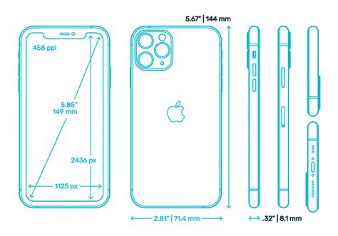 Apple Iphone 11 Pro 13th Gen Dimensions And Drawings