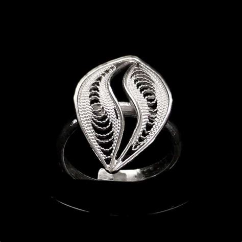 Handmade Ring Wave Lefkara Silver Jewellery
