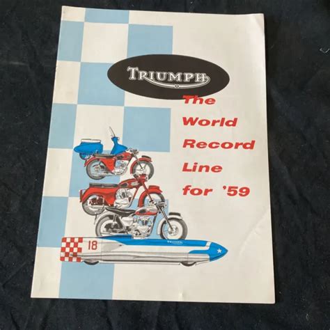 Pre Unit Triumph Sales Brochure 1959 T110 Tr6 6t T120 T100 5t 4500