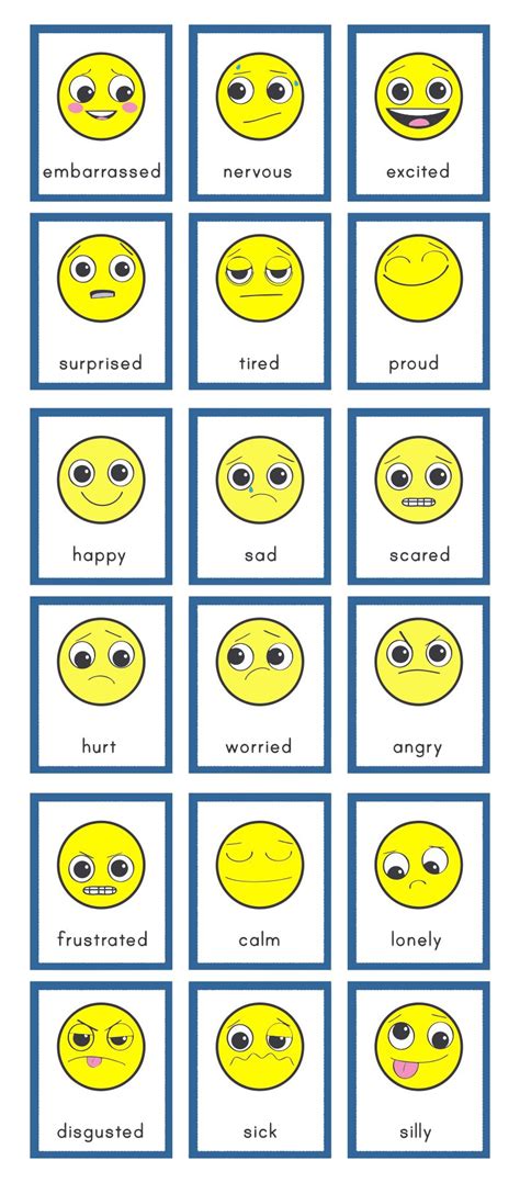 Printable Emotion Flashcards