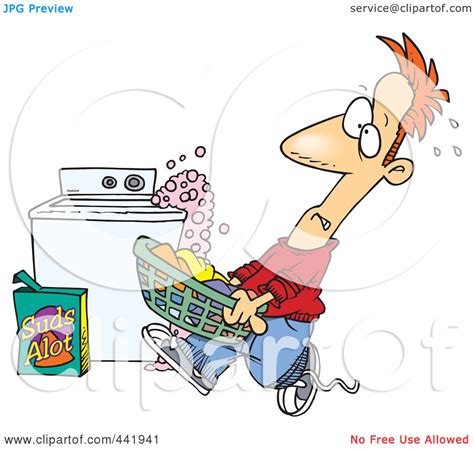 Royalty Free Rf Clip Art Illustration Of A Cartoon Man Carrying A