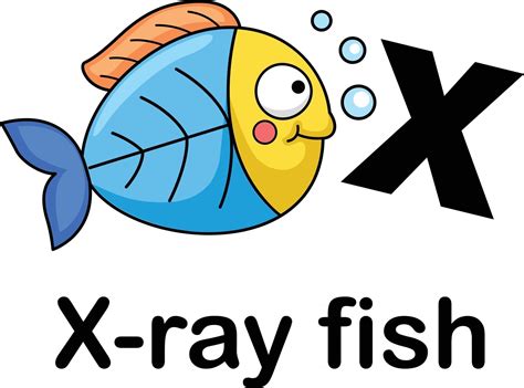 Alphabet Letter X X Ray Fish Vector Illustration 2894764 Vector Art At