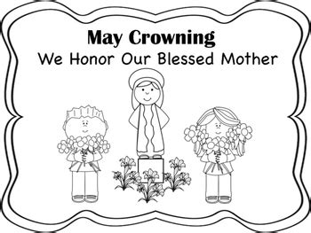 Rosary coloring pages to print are perfect for may and october. May Crowning Coloring Pages by Miss P's PreK Pups | TpT