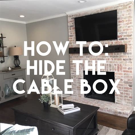 How To Hide The Cable Box • Mindfully Gray Cable Box Hide Cables