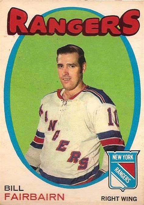 215 Bill Fairbairn New York Rangers New York Rangers Ranger Hockey