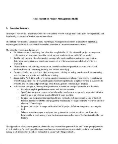 Effective Project Management Final Report Template