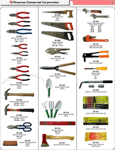 Kian Stools List Of Hand Tools Description References