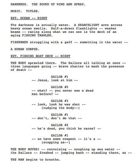 4 Tips On Writing The Opening Scenes Of Your Action Screenplay Scene