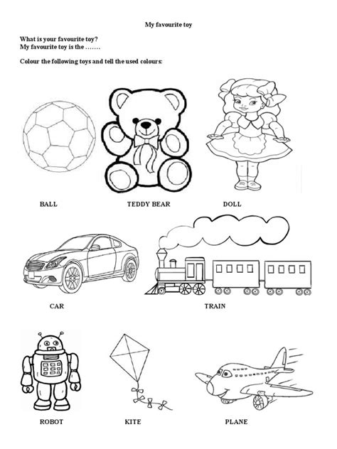 my favourite toy worksheet pdf