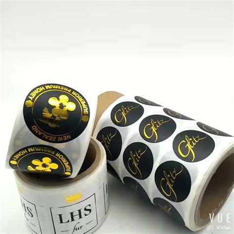 Custom Adhesive Gold Foil Letter Labels Stickersfoil Stamping Product
