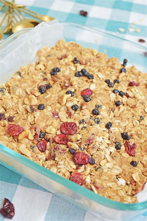 No Bake Peanut Butter And Oatmeal Energy Bars Recipe