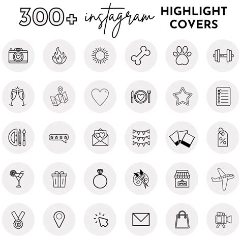 Light Grey Instagram Highlight Cover Icons Samantha Anne Creative