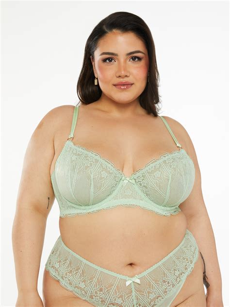 Deco Glass Lace Unlined Bra In Green Savage X Fenty Uk United Kingdom