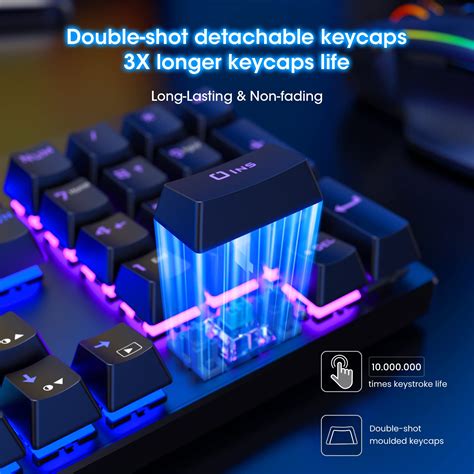 Buy Mechanical Gaming Keyboard104 Keys Ultra Slim Rainbow Led Backlit