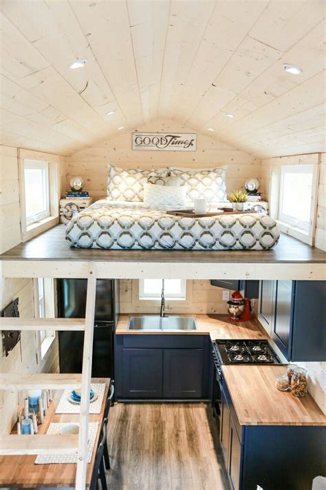 46 Stunning Tiny House With Bedroom And Loft Ideas To Inspire You Tiny House Kitchen Tiny