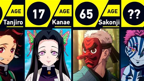 Age Comparison Of Demon Slayer Characters Youtube